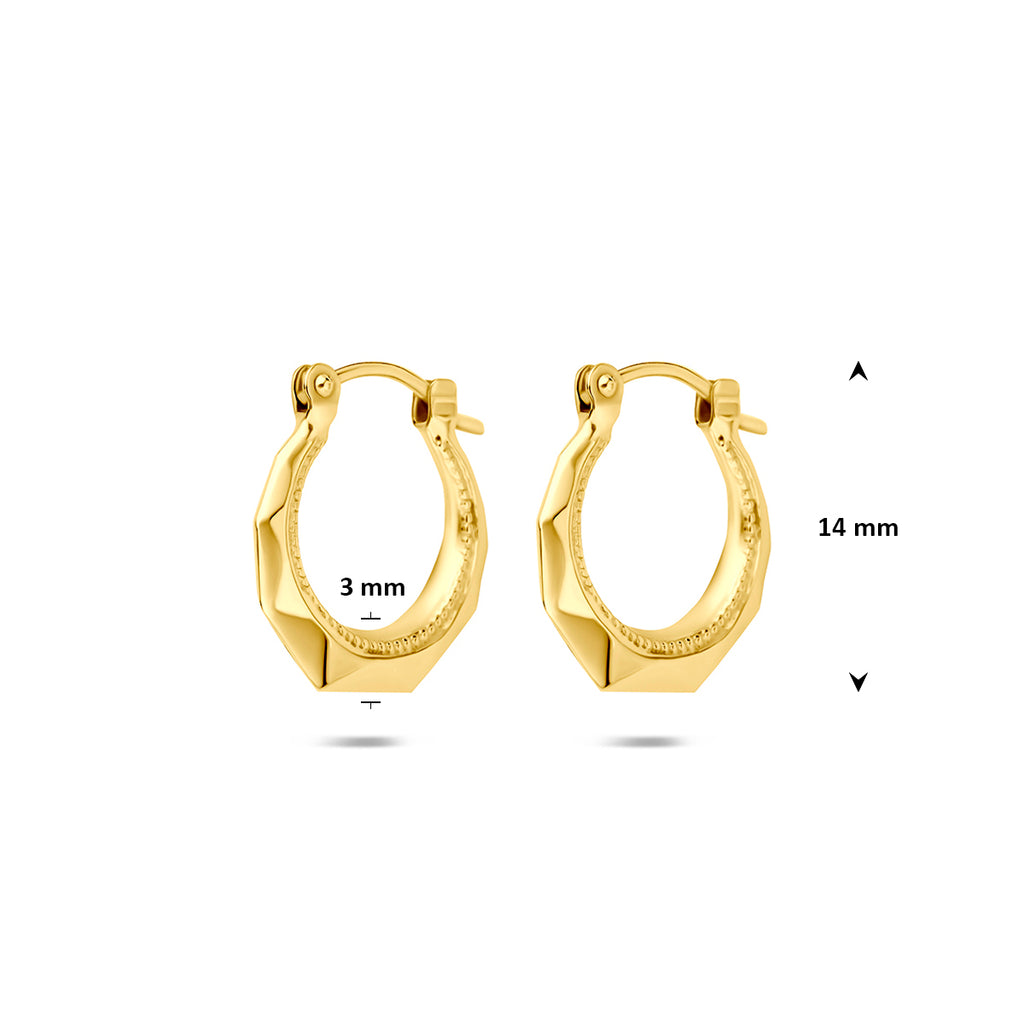 Ohrringe lapidiert 14K Gelbgold