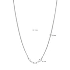 Halskette 3,6 mm 40 + 5 cm Silber rhodiniert