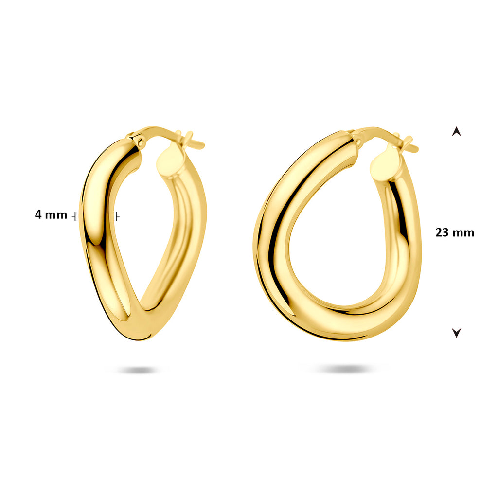 Ohrringe 23 mm 1 Mikron silbervergoldet (gelb)