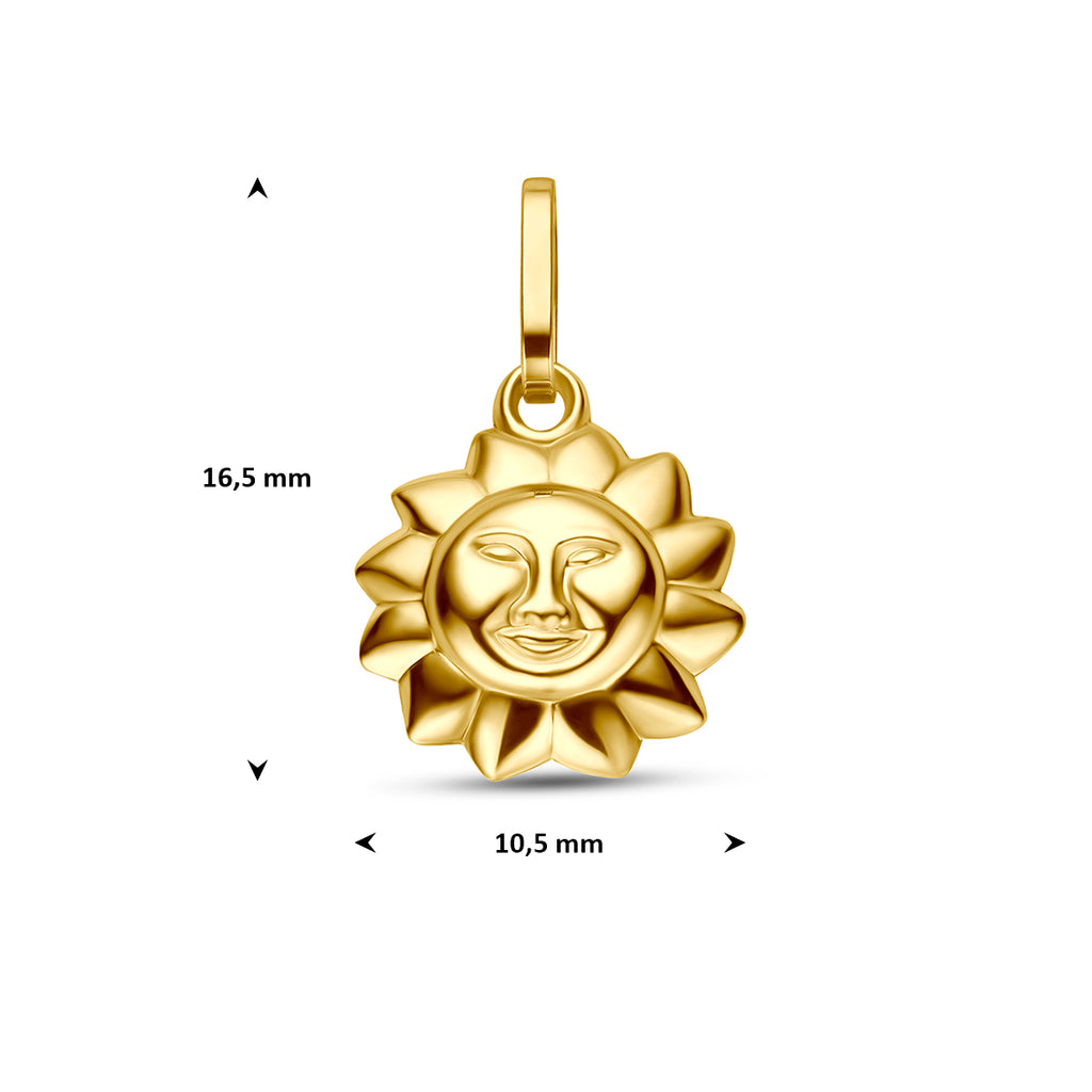 hanger zon 14K geelgoud