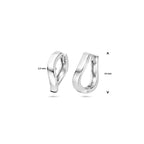 Klappcreolen 14 mm rhodiniert Silber