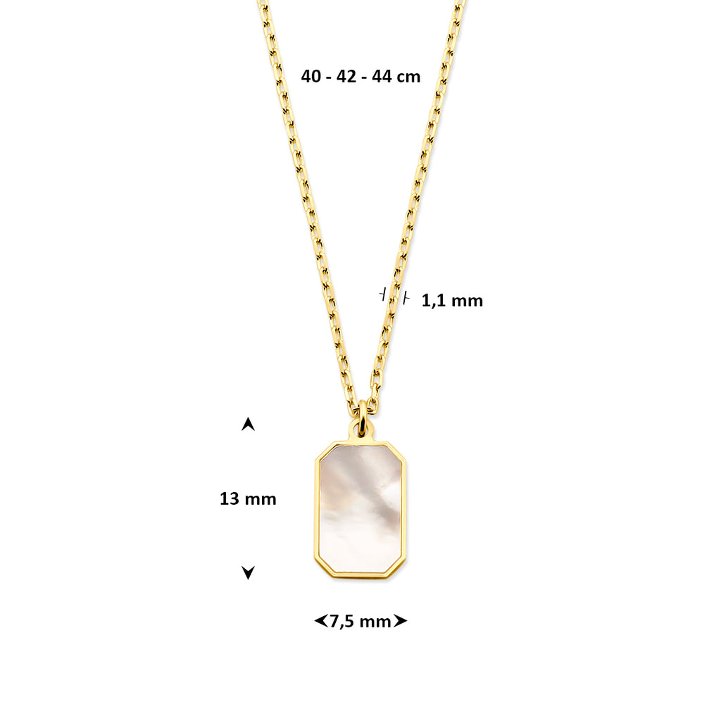 Halskette Perlmutt 40 - 42 - 44 cm 14K Gelbgold