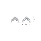 oorknoppen zirkonia zilver gerhodineerd