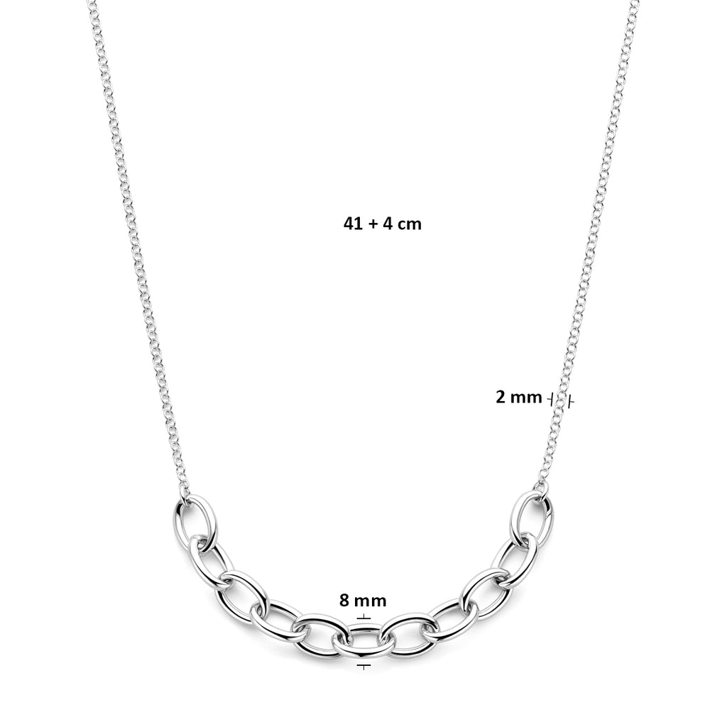 Halskette 41 + 4 cm Silber rhodiniert