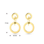 oorhangers cirkels 14K geelgoud