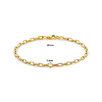 armband 3 mm 18 cm 14K geelgoud
