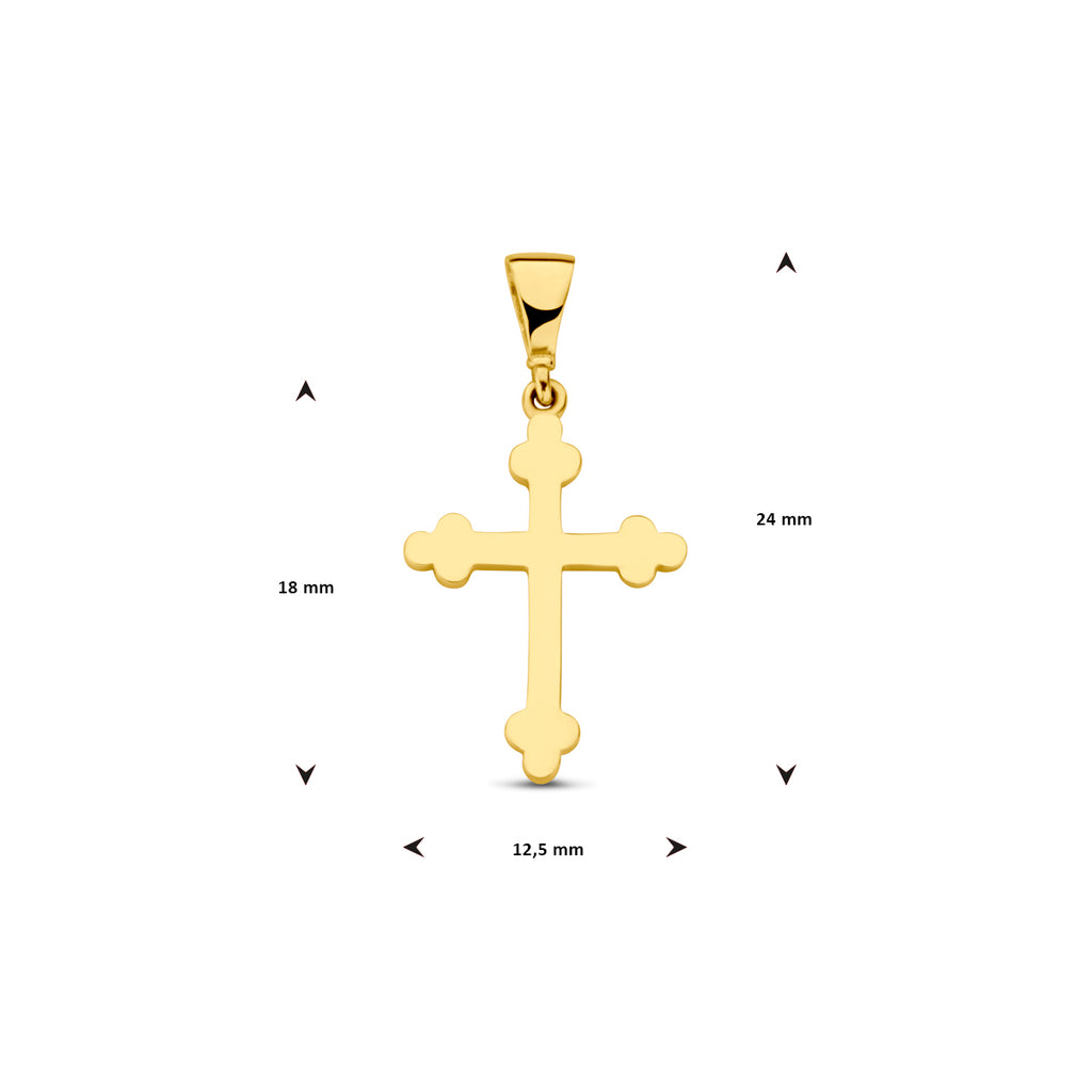 Anhänger Kreuz 14K Gelbgold