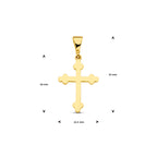 Anhänger Kreuz 14K Gelbgold