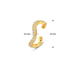 Ear Cuff Zirkonia 12 mm 1 Mikron vergoldet (Gelb)