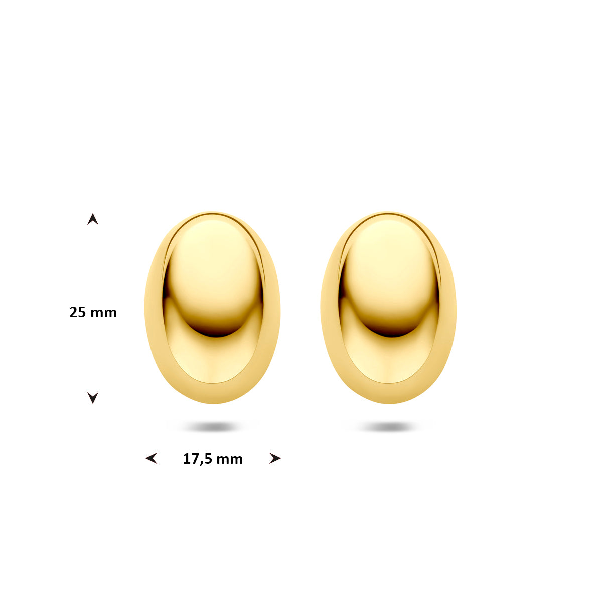 Ohrstecker Ionenbeschichtung 25 mm Edelstahl