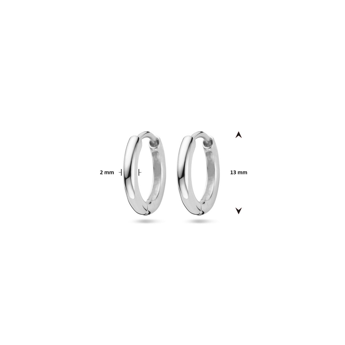 Ohrhänger 2,0 mm für Ohrhänger Silber rhodiniert