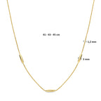 9k collier 41 - 43 - 45 cm 9K geel