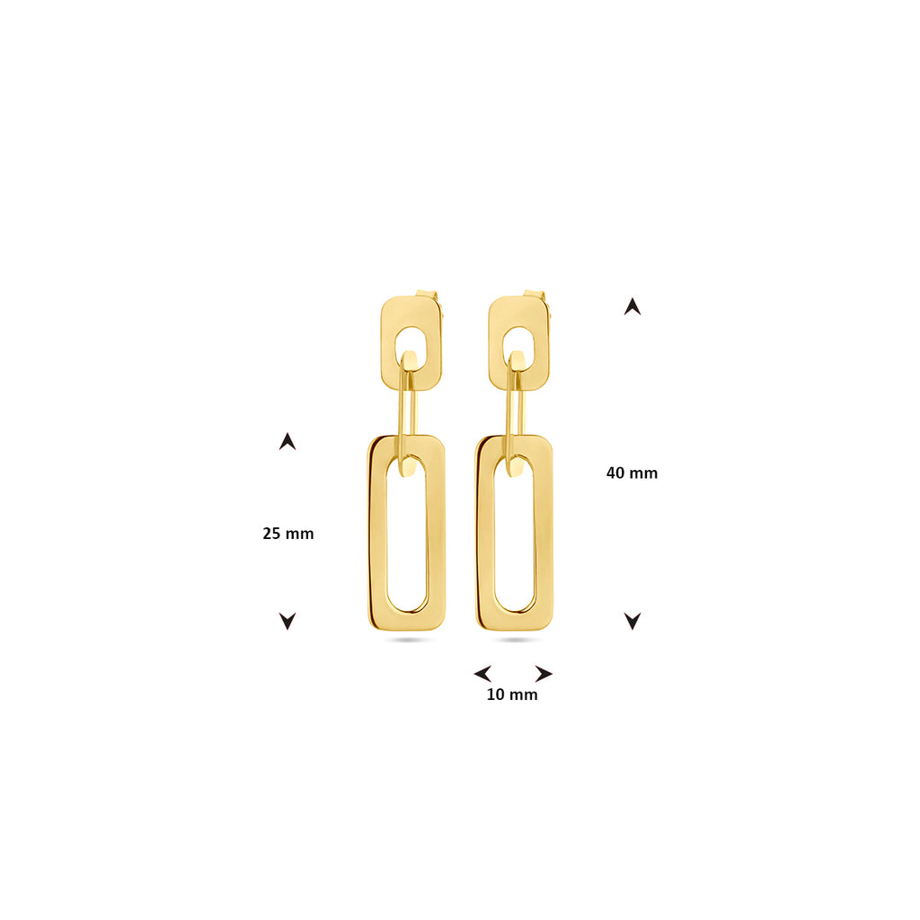 oorhangers 1 micron zilver verguld (geel)