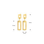 oorhangers 1 micron zilver verguld (geel)