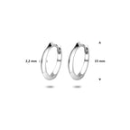 Creolen 15 mm rhodiniertes Silber