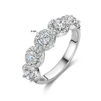 Ring Zikonia Halo Silber rhodiniert