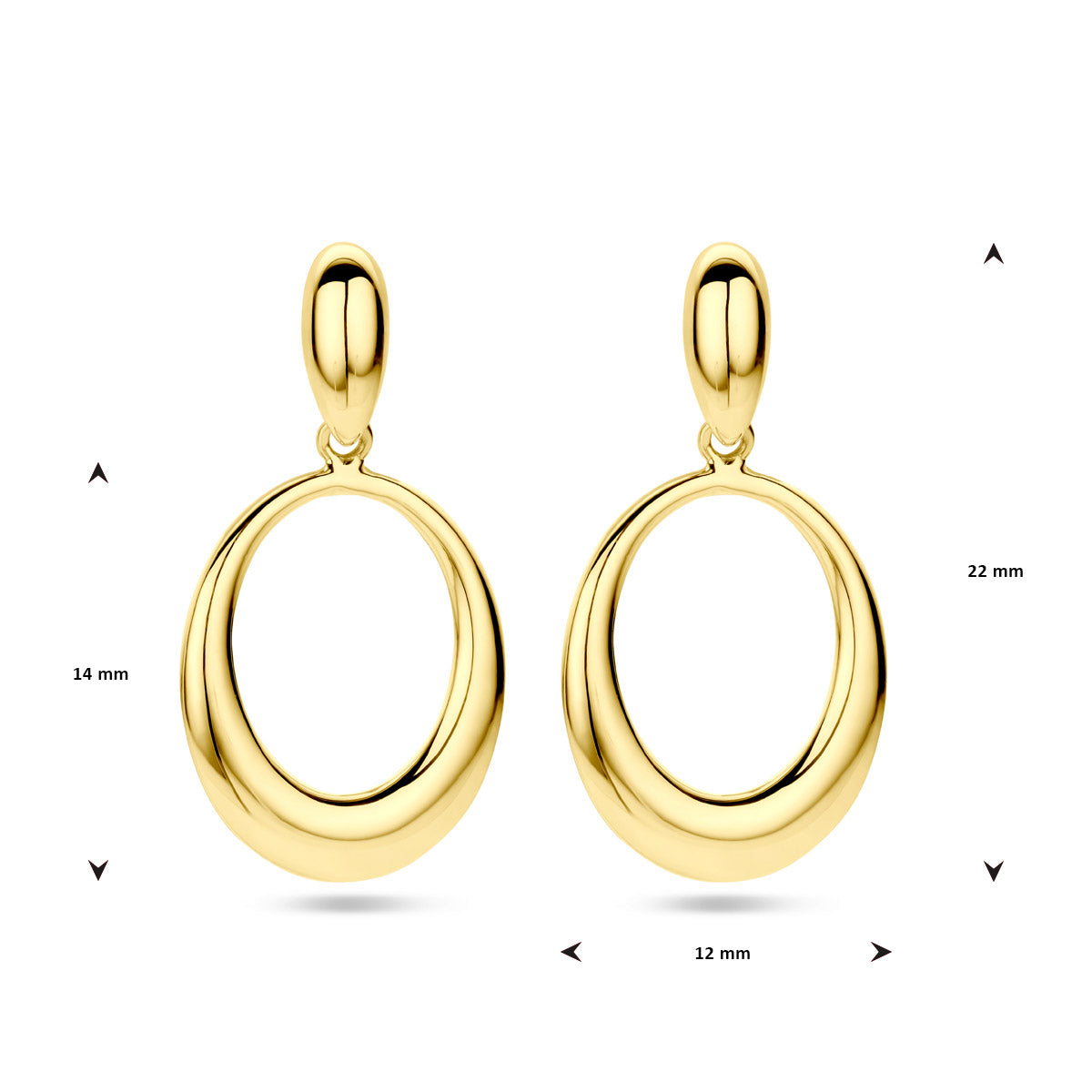 oorhangers 14K geelgoud