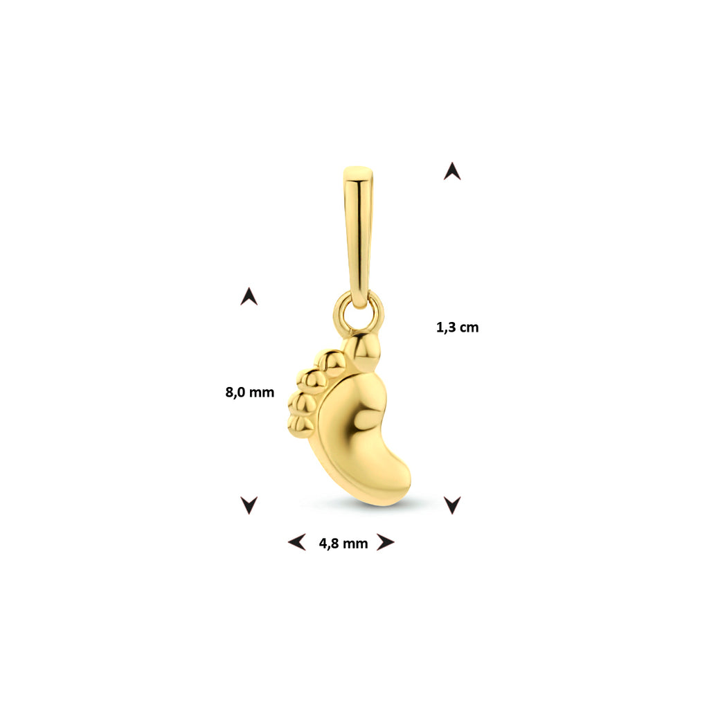 hanger voetje 14K geelgoud