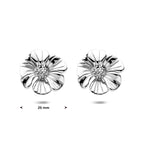 Ohrstecker Blume 26 mm Edelstahl