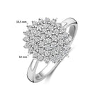 ring zirkonia zilver gerhodineerd