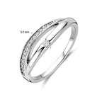 Ring Zirkonia Silber rhodiniert