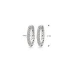 klapoorringen zirkonia zilver gerhodineerd