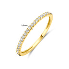 Ring mit im Labor gezüchtetem Diamanten 0.15ct H SI 14K Gelbgold