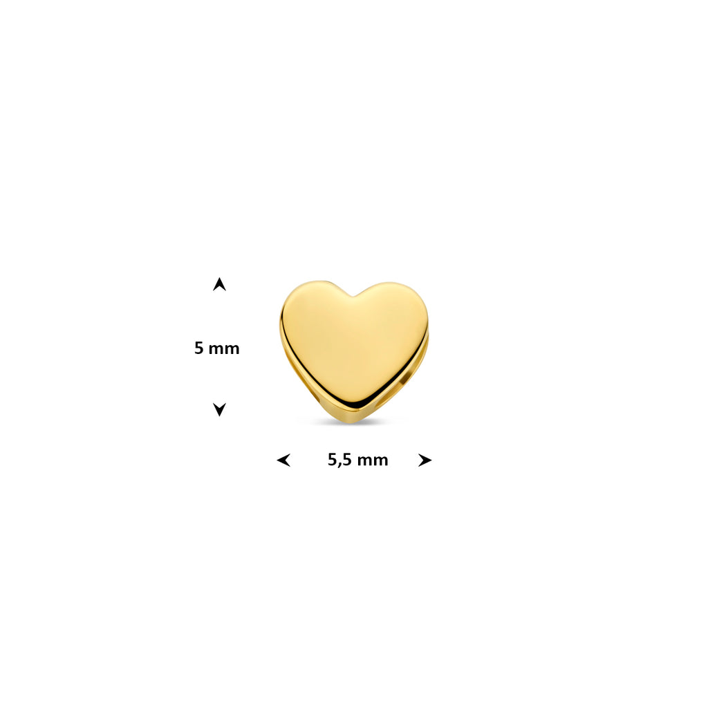9 Karat Anhänger Herz 5 mm 9 Karat Gelbgold