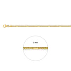 gourmette met tussenstuk 2,0 mm 14K geelgoud