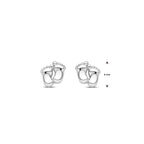 Ohrstecker Babyfüße 8 mm rhodiniertes Silber