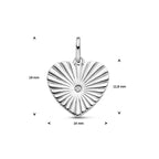 Anhänger Herz Diamant 0,015 ct j p1 Silber rhodiniert