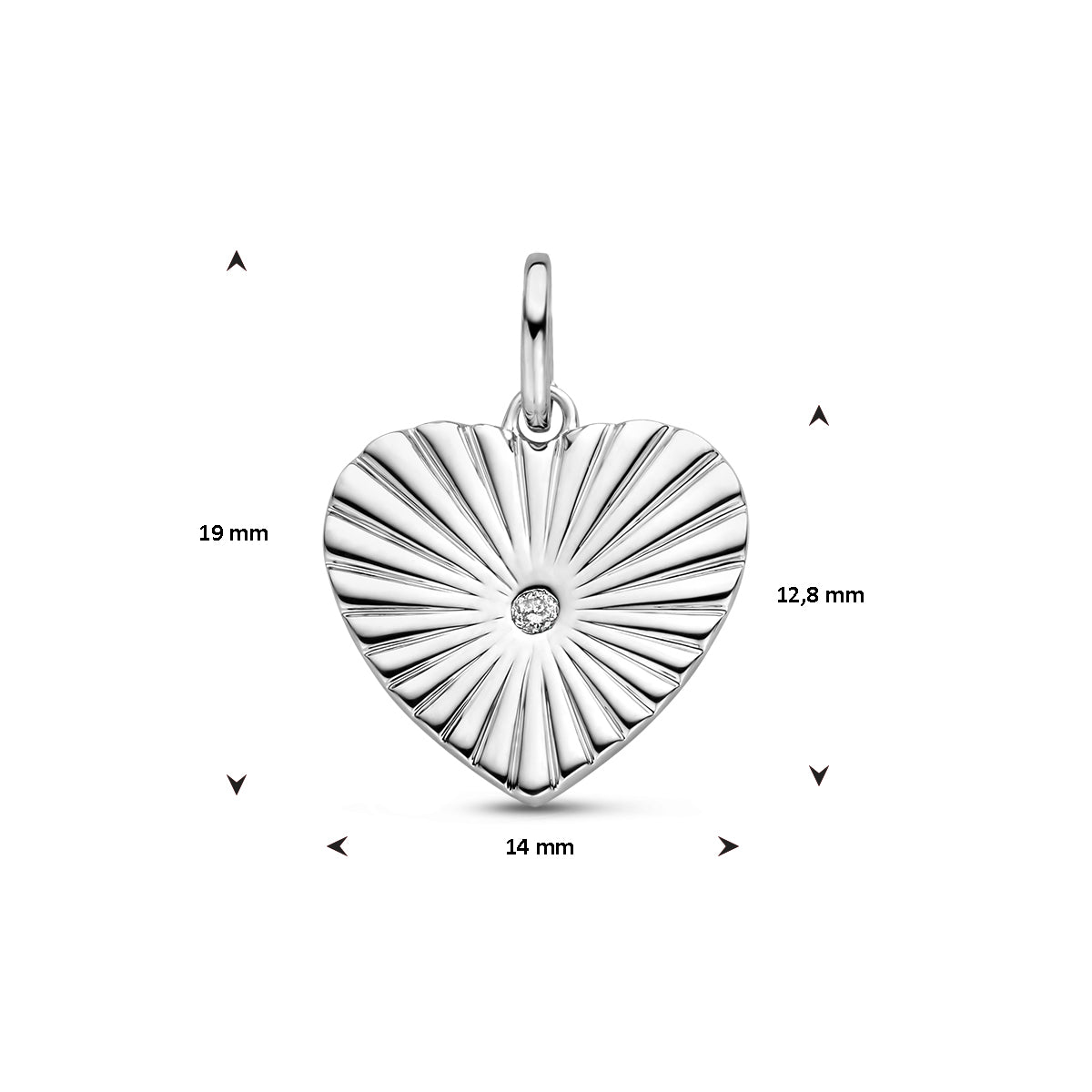 Anhänger Herz Diamant 0,015 ct j p1 Silber rhodiniert