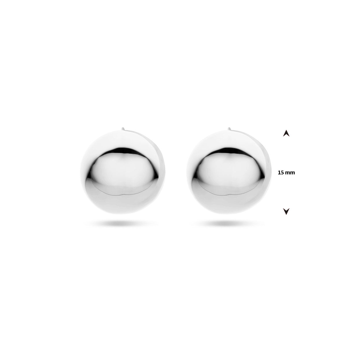 stekeroorringen 15 mm zilver gerhodineerd