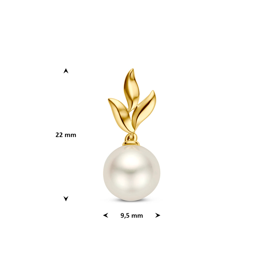 hanger parel 22 mm 14K geelgoud