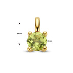 hanger peridot 14K geelgoud