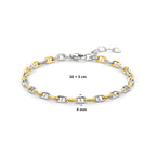 armband marine ronde buis 4,0 mm 16 + 3 cm 3 micron zilver verguld (geel/rhodium)