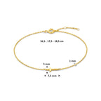 armband kruis 16,5 - 17,5 - 18,5 cm 14K geelgoud