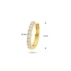 Tropfenohrring-Diamant, 0,075 ct g SI pro Stück, 14-karätiges Gelbgold