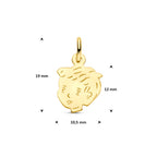 Anhänger Junge 12 mm 14K Gelbgold