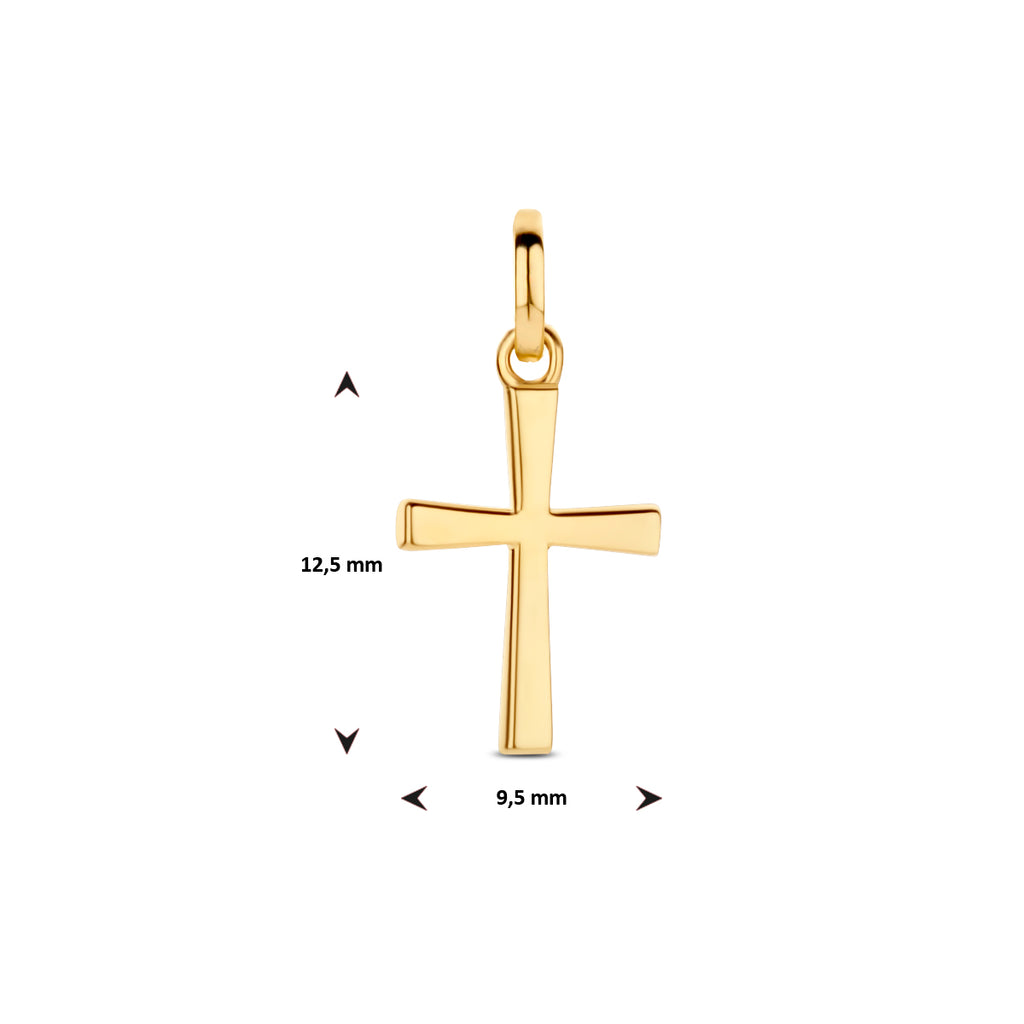 Anhänger Kreuz 14K Gelbgold
