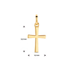 Anhänger Kreuz 14K Gelbgold