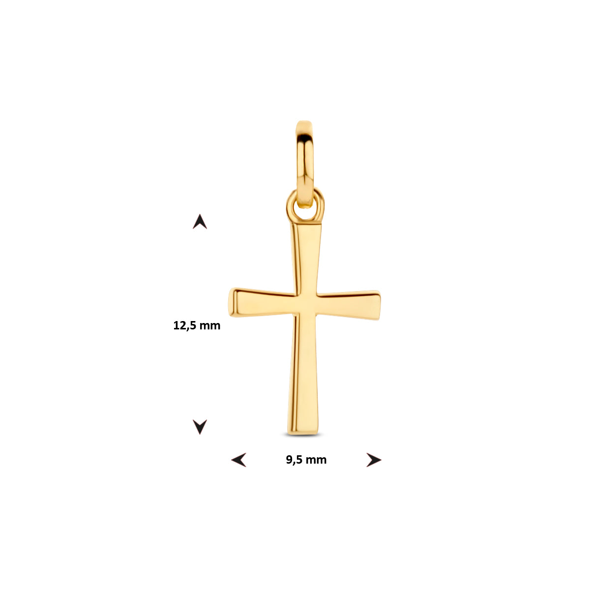 Anhänger Kreuz 14K Gelbgold