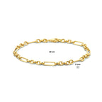 9k armband 4,0 mm 19 cm 9K geel