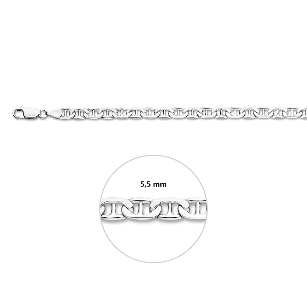 Anker flach 5,5 mm silberweiß