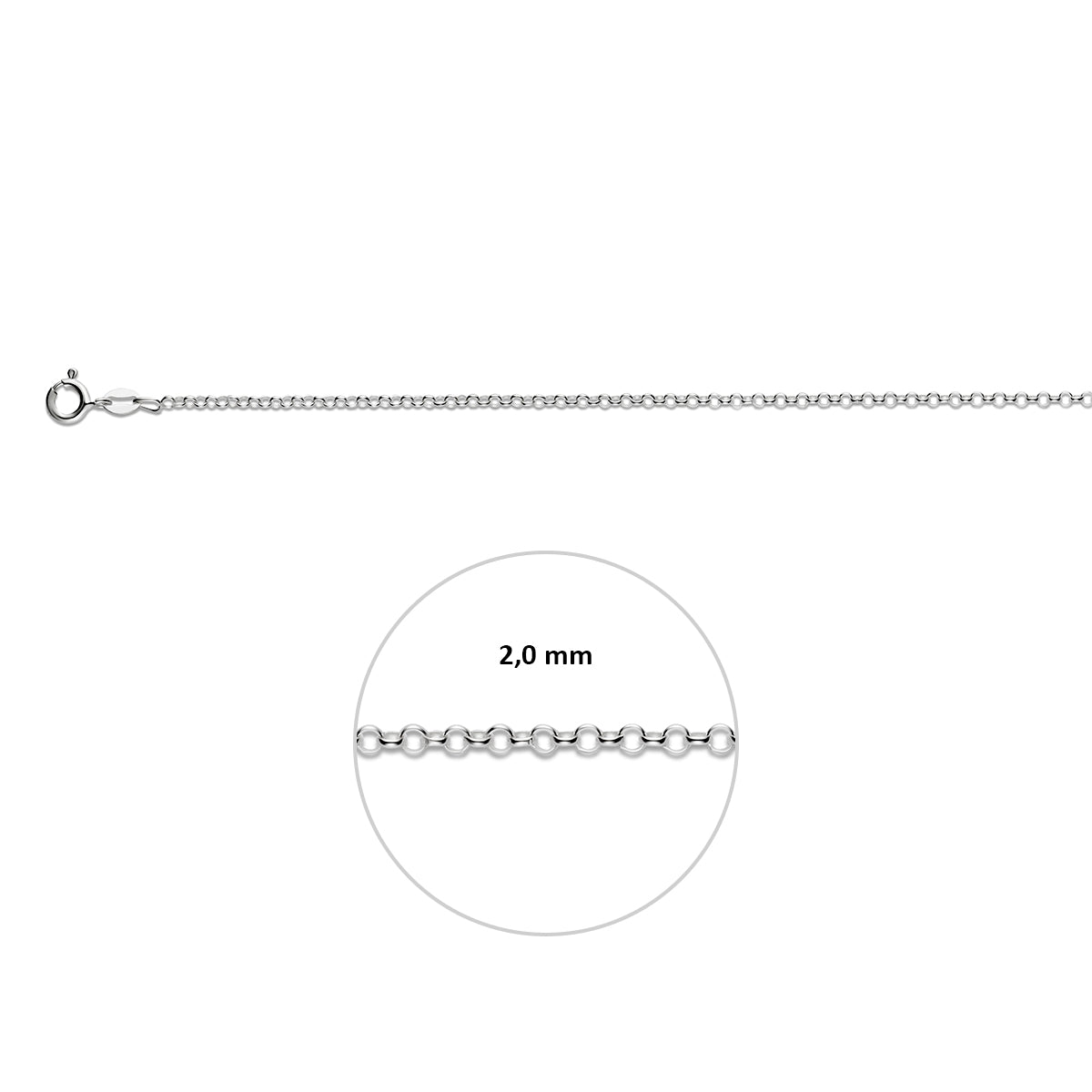 Jasseron 2,0 mm silberweiß