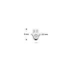 flat back piercing hand van fatima zirkonia 6 mm zilver gerhodineerd
