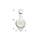 hanger met geboortesteen 11 mm zilver gerhodineerd