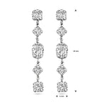 Swarovski-Ohrringe aus rhodiniertem Silber