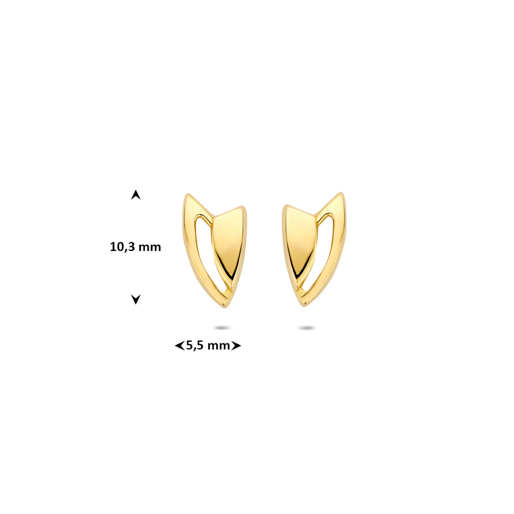 9 Karat Ohrstecker 10,5 mm 9K Gelb