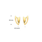 9 Karat Ohrstecker 10,5 mm 9K Gelb